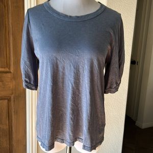 Anthropologie Velvet & Spencer Cotton Top Layering Tee NEW Comfy Grey USA Small